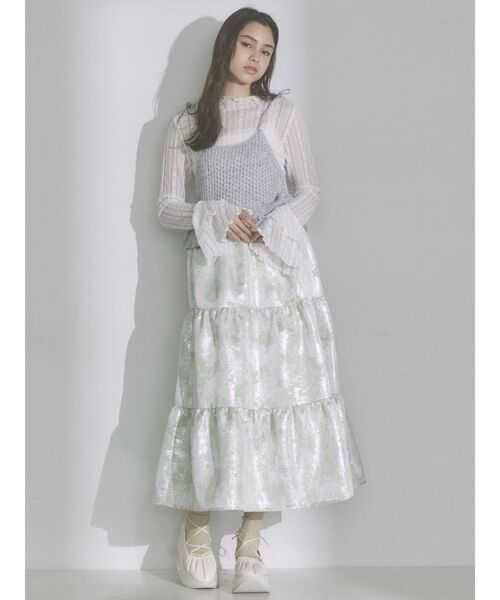 merry jenny（メリージェニー）の「shinyフレアスカート