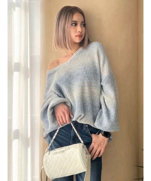 GYDA(ジェイダ)の「キルティング Cylinder バッグ(ハンドバッグ・レディース・ブラック/オフホワイト・FREE)」の22枚目の写真