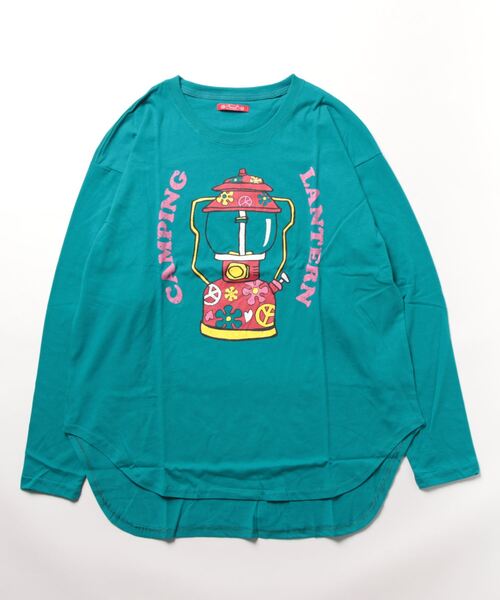 チャイハネ(チャイハネ)の「【チャイハネ】Amina×POP FIRE ポップティTシャツ(Tシャツ/カットソー・レディース・パープル/イエロー/ターコイズブルー/ホワイト/ブラウン・FREE)」の3枚目の写真