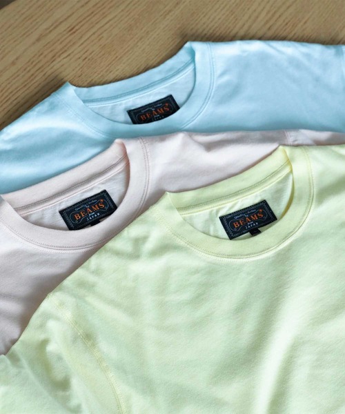 BEAMS PLUS(ビームスプラス)の「BEAMS PLUS / クルーネック Tシャツ(Tシャツ/カットソー・メンズ・サックスブルー/シルバー/オリーブ/グレー/イエロー/ピンク・XL/L/M/S)」の4枚目の写真