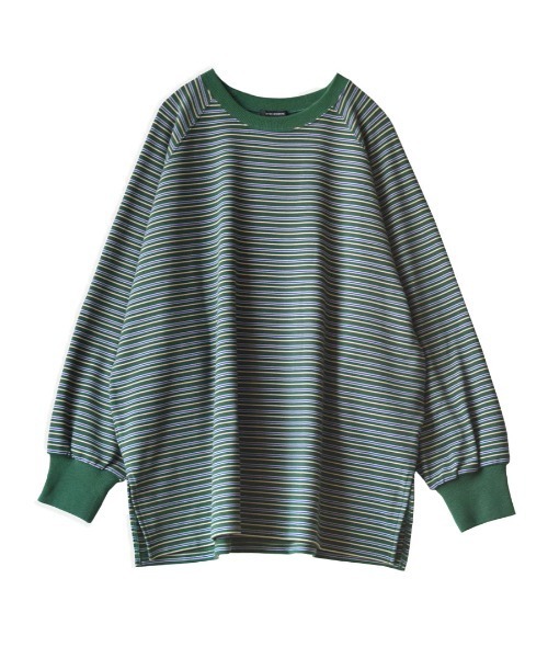 MIMIMEMETE(ミミメメット)の「ボーダーフリース ビッグプルオーバー(Tシャツ/カットソー・レディース・ブラウン/グリーン・フリー)」の20枚目の写真