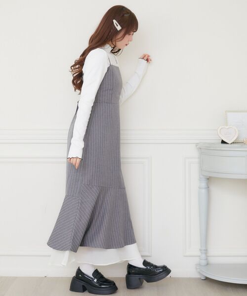 ems excite（エムズエキサイト）の「裾フリルキャミOP（ワンピース・レディース・ブラック/ブルー/グレー系その他・FREE）」の10枚目の写真