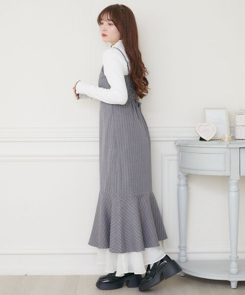 ems excite（エムズエキサイト）の「裾フリルキャミOP（ワンピース・レディース・ブラック/ブルー/グレー系その他・FREE）」の11枚目の写真