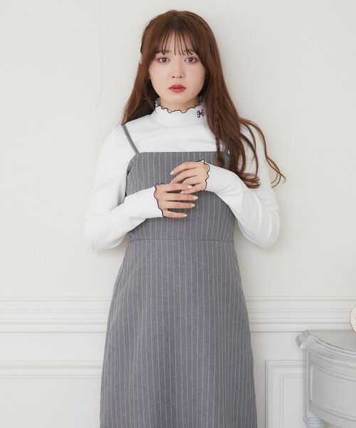 ems excite（エムズエキサイト）の「裾フリルキャミOP（ワンピース・レディース・ブラック/ブルー/グレー系その他・FREE）」の13枚目の写真