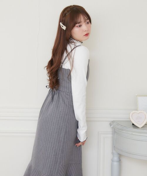 ems excite（エムズエキサイト）の「裾フリルキャミOP（ワンピース・レディース・ブラック/ブルー/グレー系その他・FREE）」の14枚目の写真