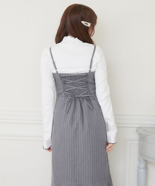 ems excite（エムズエキサイト）の「裾フリルキャミOP（ワンピース・レディース・ブラック/ブルー/グレー系その他・FREE）」の16枚目の写真