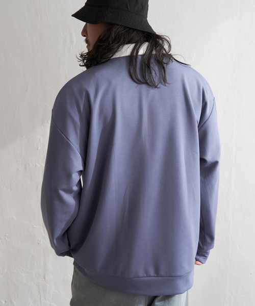 Red Cap Girl（レッドキャプガール）の「Red Cap Girl レッドキャップガール ダンボ−ルニットハーフジップ（ポロシャツ・メンズ・グレー/ブルー/ブラック/ホワイト・M/L）」の6枚目の写真