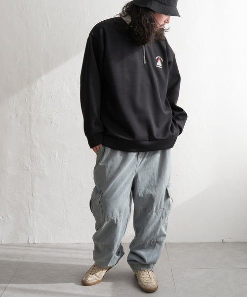 Red Cap Girl（レッドキャプガール）の「Red Cap Girl レッドキャップガール ダンボ−ルニットハーフジップ（ポロシャツ・メンズ・グレー/ブルー/ブラック/ホワイト・M/L）」の14枚目の写真