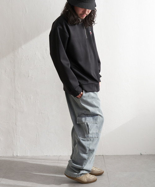 Red Cap Girl（レッドキャプガール）の「Red Cap Girl レッドキャップガール ダンボ−ルニットハーフジップ（ポロシャツ・メンズ・グレー/ブルー/ブラック/ホワイト・M/L）」の16枚目の写真