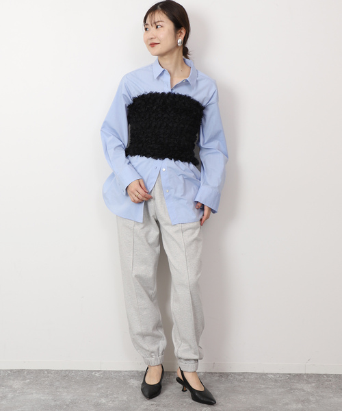 SLOBE IENA(スローブイエナ)の「【PROVOKE/プロヴォーク】フワラーモチーフベアトップ(その他トップス・レディース・ブラック/ホワイト・FREE)」の3枚目の写真