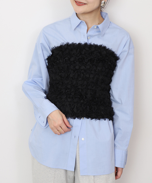 SLOBE IENA(スローブイエナ)の「【PROVOKE/プロヴォーク】フワラーモチーフベアトップ(その他トップス・レディース・ブラック/ホワイト・FREE)」の11枚目の写真