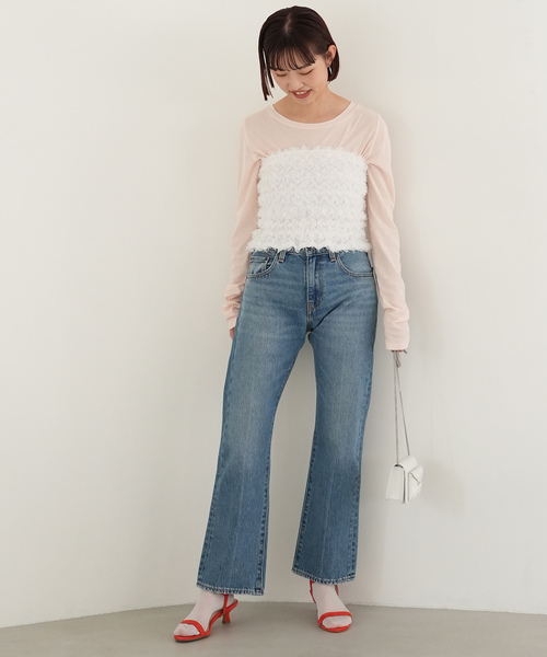 SLOBE IENA(スローブイエナ)の「【PROVOKE/プロヴォーク】フワラーモチーフベアトップ(その他トップス・レディース・ブラック/ホワイト・FREE)」の12枚目の写真
