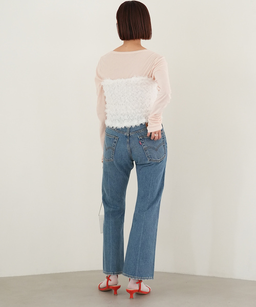 SLOBE IENA(スローブイエナ)の「【PROVOKE/プロヴォーク】フワラーモチーフベアトップ(その他トップス・レディース・ブラック/ホワイト・FREE)」の14枚目の写真