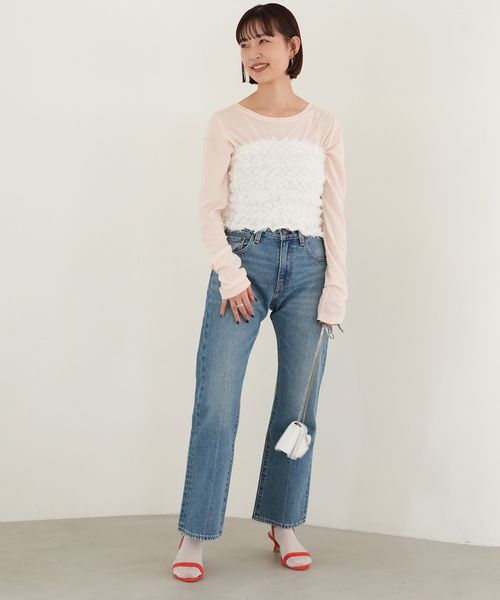 SLOBE IENA(スローブイエナ)の「【PROVOKE/プロヴォーク】フワラーモチーフベアトップ(その他トップス・レディース・ブラック/ホワイト・FREE)」の17枚目の写真