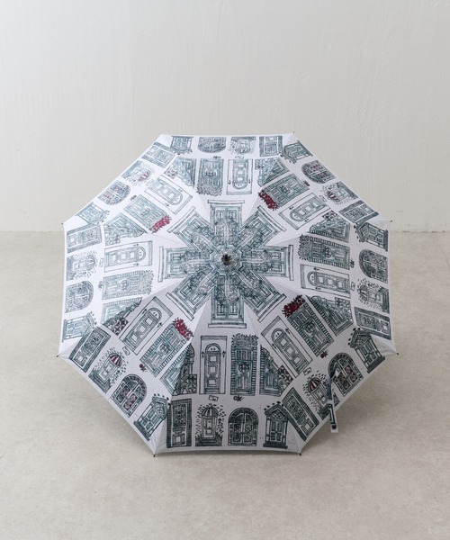 BEARDSLEY（ビアズリー）の「晴雨兼用ショート傘（版画）（長傘・レディース・グレー・FREE）」の2枚目の写真