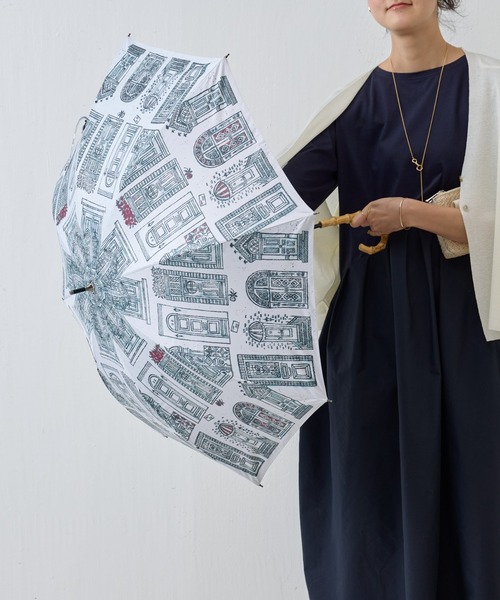 BEARDSLEY（ビアズリー）の「晴雨兼用ショート傘（版画）（長傘・レディース・グレー・FREE）」の7枚目の写真