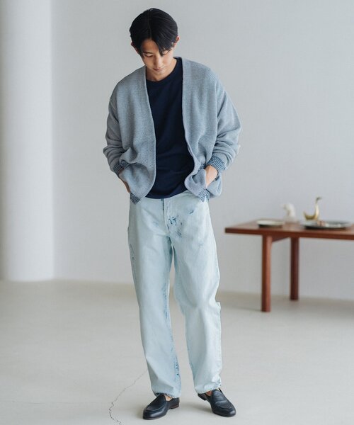 EDIFICE（エディフィス）の「ギマコットン ミックスヤーン メッシュカーディガン（カーディガン/ボレロ・メンズ・グリーン/ネイビー/ダークブルー・SMALL/MEDIUM/LARGE）」の17枚目の写真