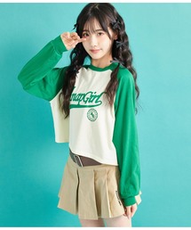 ANAP GｉRL（アナップガール）の「カレッジラグランロンT（Tシャツ/カットソー・キッズ）」