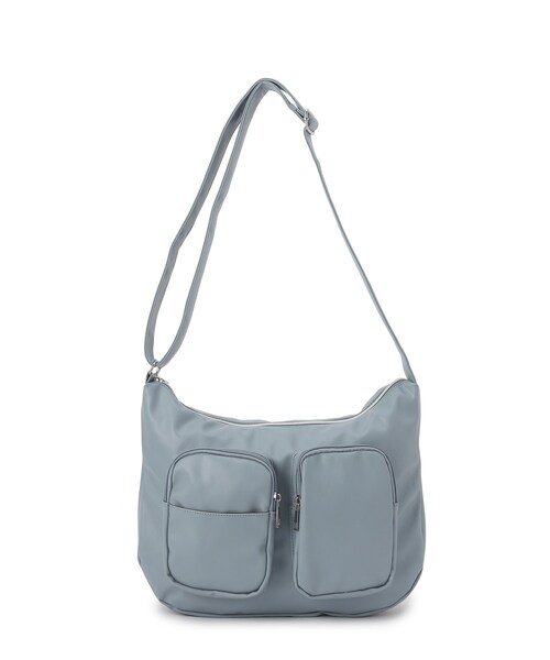 SHOO・LA・RUE(シューラルー)の「◆立体2ポケットショルダーバッグ(ショルダーバッグ・レディース・ライトベージュ/ブラック/ブルー・00)」の3枚目の写真