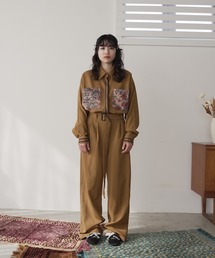 SANSeLF | retro print stitch jumpsuit【SANSeLF】sew23a031(つなぎ/オールインワン)