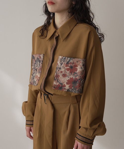 SANSeLF（サンセルフ）の「retro print stitch jumpsuit【SANSeLF】sew23a031（つなぎ/オールインワン・レディース・ブラウン・FREE）」の7枚目の写真