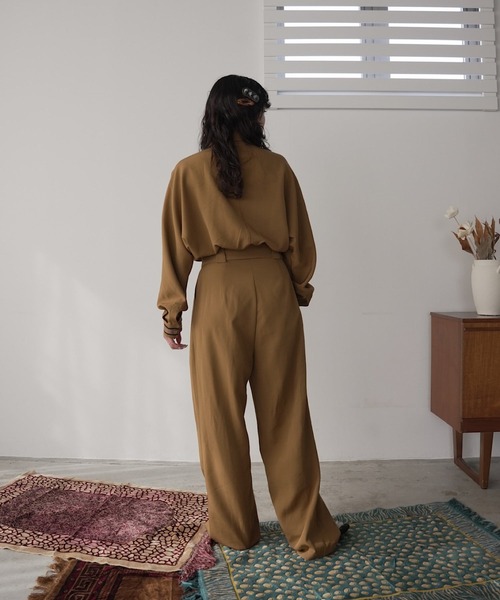 SANSeLF（サンセルフ）の「retro print stitch jumpsuit【SANSeLF】sew23a031（つなぎ/オールインワン・レディース・ブラウン・FREE）」の4枚目の写真