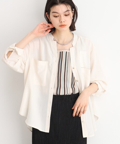 THE SHOP TK (ザ ショップ ティーケー )の「◆【前後2WAY】ストライプ&ジャカードニットタンク/洗濯機OK(タンクトップ・レディース・ブルー系1/ブラック系1/アイボリー系2/ブラウン系3・12/13)」の19枚目の写真