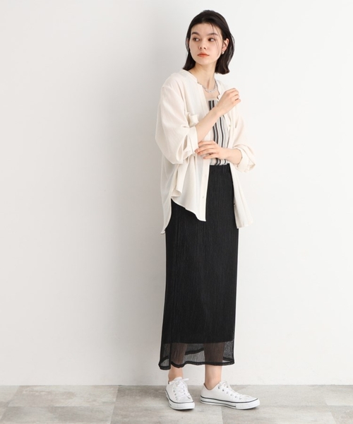 THE SHOP TK (ザ ショップ ティーケー )の「◆【前後2WAY】ストライプ&ジャカードニットタンク/洗濯機OK(タンクトップ・レディース・ブルー系1/ブラック系1/アイボリー系2/ブラウン系3・12/13)」の20枚目の写真