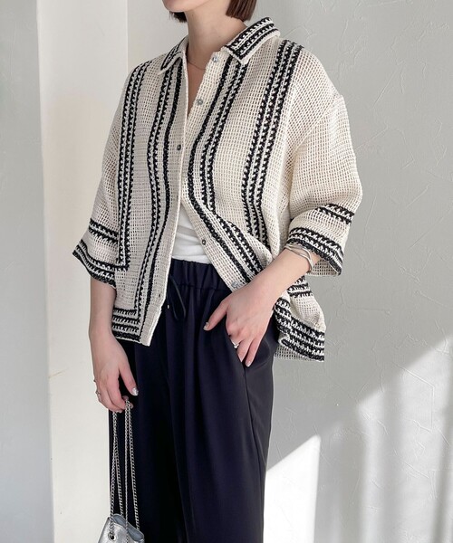 fredy emue（フレディエミュ）の「コットンレース刺繍シャツ（シャツ/ブラウス・レディース・ホワイト系その他/ブラック系その他・38）」の14枚目の写真