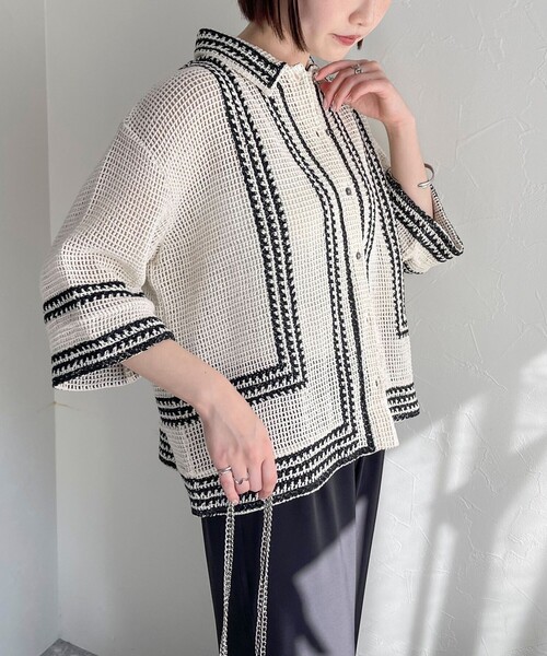 fredy emue（フレディエミュ）の「コットンレース刺繍シャツ（シャツ/ブラウス・レディース・ホワイト系その他/ブラック系その他・38）」の19枚目の写真