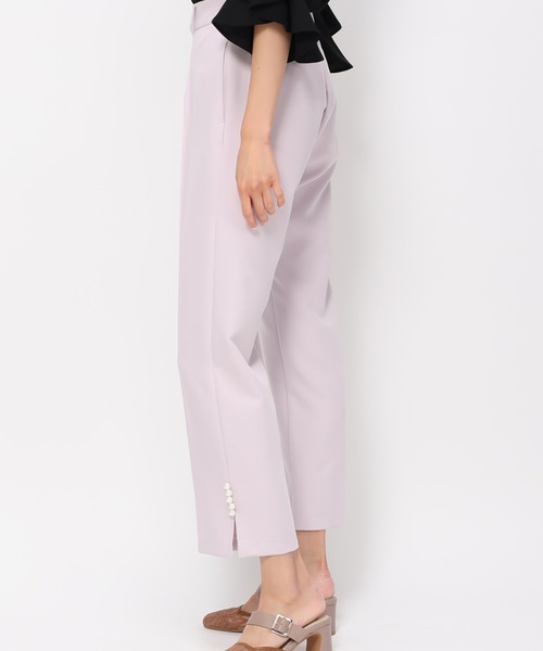 MISCH MASCH(ミッシュマッシュ)の「■2024春夏新作■パール付きストレートパンツ/MM417301(スラックス・レディース・ピンク/ブラック/アイボリー・S/M)」の9枚目の写真