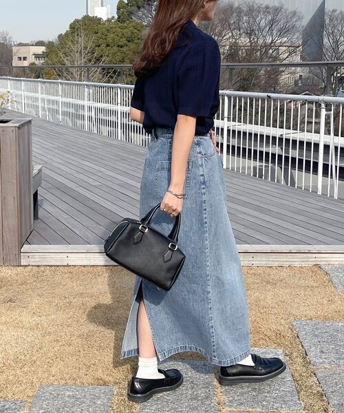 fredy emue（フレディエミュ）の「【GEVACO】コットンすかし編みニットポロシャツ（ニット/セーター・レディース・ミント/ネイビー/グレイッシュベージュ/アイボリー・38）」の20枚目の写真