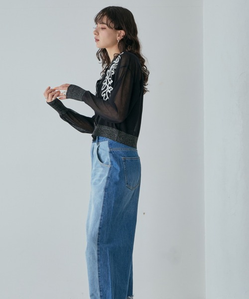 ROSE BUD(ローズバッド)の「エンブロイダリーシアーカーディガン(カーディガン/ボレロ・レディース・ホワイト系その他/グリーン/ブラック・FREE)」の19枚目の写真