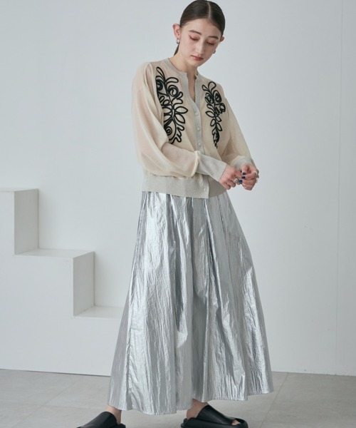 ROSE BUD(ローズバッド)の「エンブロイダリーシアーカーディガン(カーディガン/ボレロ・レディース・ホワイト系その他/グリーン/ブラック・FREE)」の16枚目の写真