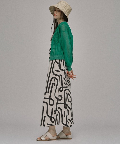 ROSE BUD(ローズバッド)の「エンブロイダリーシアーカーディガン(カーディガン/ボレロ・レディース・ホワイト系その他/グリーン/ブラック・FREE)」の10枚目の写真