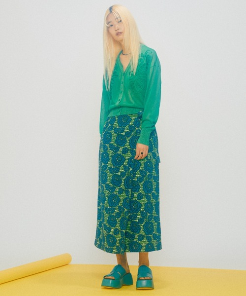 ROSE BUD(ローズバッド)の「エンブロイダリーシアーカーディガン(カーディガン/ボレロ・レディース・ホワイト系その他/グリーン/ブラック・FREE)」の14枚目の写真