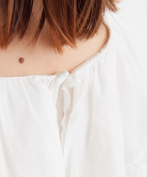 Dot＆Stripes CHILD WOMAN（ドットアンドストライプス　チャイルドウーマン）の「☆80ボイルレース ケープカラーノースリーブブラウス（シャツ/ブラウス・レディース・ホワイト/ピンク/ブラック・FREE）」の22枚目の写真