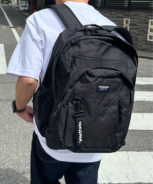 YAKPAK(ヤックパック)の「【YAKPAK】COLLEGE BACKPACK 大容量/A4B4収納可(バックパック/リュック・メンズ・ブラック・フリ-)」の8枚目の写真
