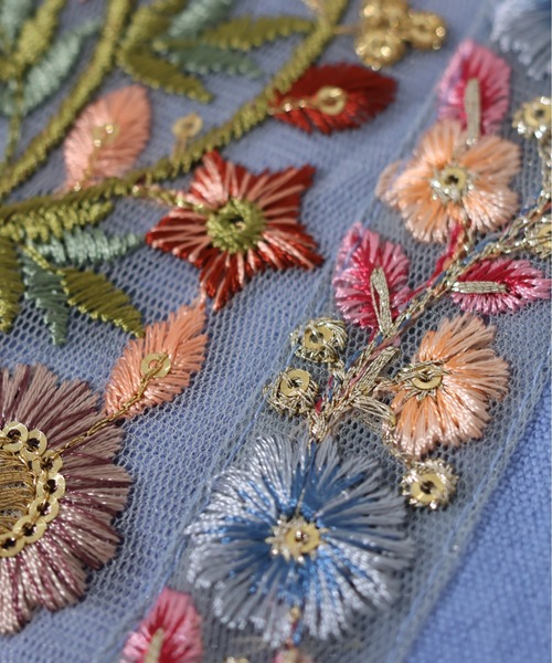 セール】インド刺しゅうリボンポーチ（ポーチ）｜emesuelee