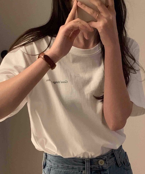 Nyu(ニュウ)の「バックロゴハートTシャツ(Tシャツ/カットソー・レディース・レッド/グリーン/ブラック・FREE)」の8枚目の写真