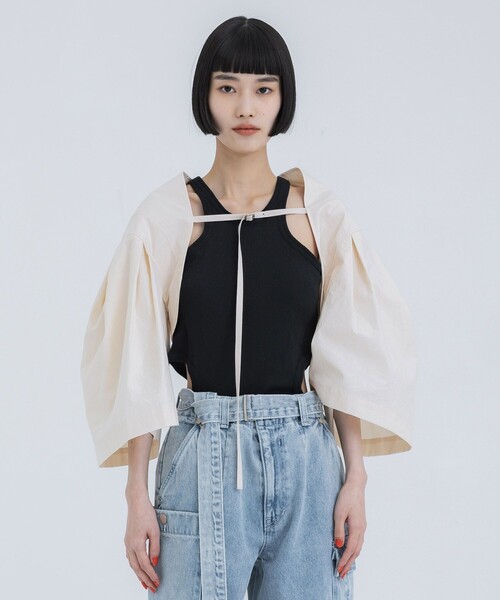 IHNN(イン)の「【IHNN/イン】WIDE HALFSLEEVE BOLERO(シャツ/ブラウス・レディース・キナリ・FREE)」の4枚目の写真