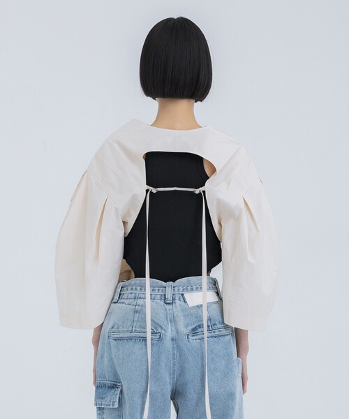 IHNN(イン)の「【IHNN/イン】WIDE HALFSLEEVE BOLERO(シャツ/ブラウス・レディース・キナリ・FREE)」の6枚目の写真