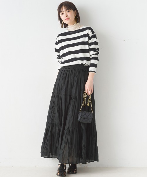 限定値下げOME　オーメ　 ロングスカート　（内スカート付き） OMEオーメ ロングスカート（内スカート付き）