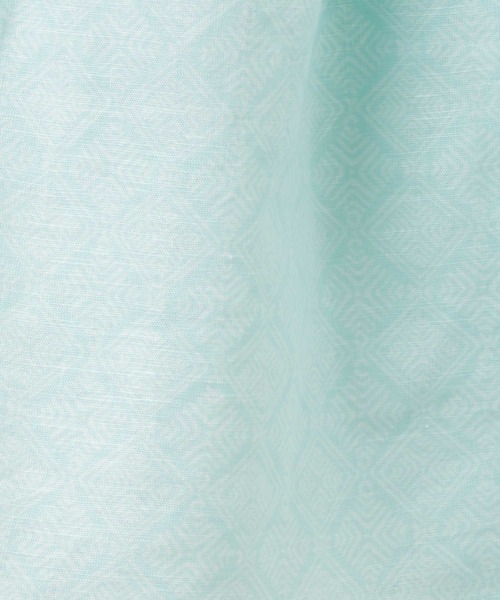 BENETTON (UNITED COLORS OF BENETTON)（ベネトンユナイテッドカラーズオブベネトン）の「キッズリネンコットンフリル袖総柄ブラウストップス・シャツG（シャツ/ブラウス・キッズ・ミント/ピンク/オフホワイト・SMALL/MEDIUM/LARGE/X-LARGE）」の8枚目の写真