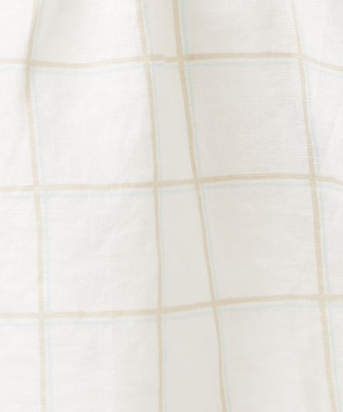 BENETTON (UNITED COLORS OF BENETTON)（ベネトンユナイテッドカラーズオブベネトン）の「キッズリネンコットンフリル袖総柄ブラウストップス・シャツG（シャツ/ブラウス・キッズ・ミント/ピンク/オフホワイト・SMALL/MEDIUM/LARGE/X-LARGE）」の6枚目の写真