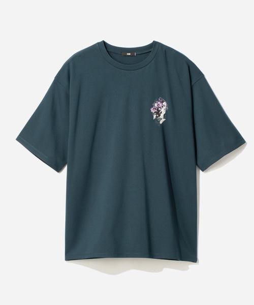 HARE（ハレ）の「バックコラージュポンチカットソー(HARE)（Tシャツ/カットソー・メンズ・ホワイト/ブルー/ブラック/ブルー系その他/ピンク・SMALL/MEDIUM）」の3枚目の写真