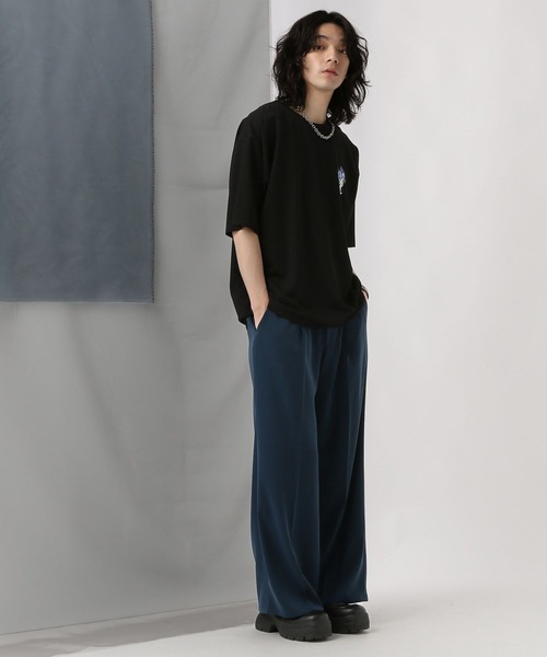 HARE（ハレ）の「バックコラージュポンチカットソー(HARE)（Tシャツ/カットソー・メンズ・ホワイト/ブルー/ブラック/ブルー系その他/ピンク・SMALL/MEDIUM）」の9枚目の写真