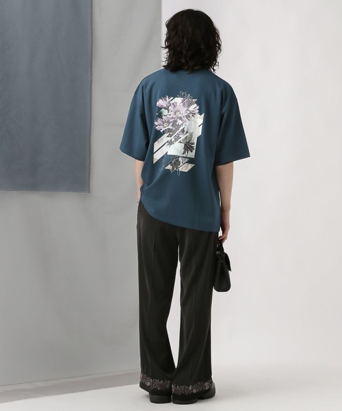 HARE（ハレ）の「バックコラージュポンチカットソー(HARE)（Tシャツ/カットソー・メンズ・ホワイト/ブルー/ブラック/ブルー系その他/ピンク・SMALL/MEDIUM）」の14枚目の写真