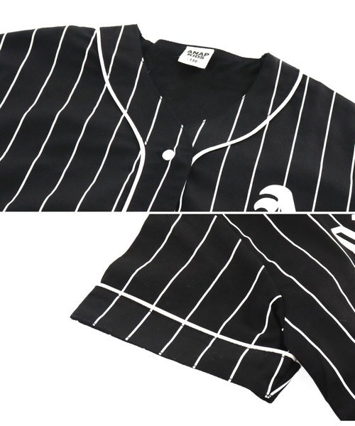 ANAP kids（アナップキッズ）の「ベースボール風半袖シャツ（シャツ/ブラウス・キッズ・ブラック/ライトブルー・110cm/120cm/130cm）」の20枚目の写真