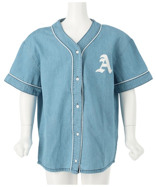 ANAP kids（アナップキッズ）の「ベースボール風半袖シャツ（シャツ/ブラウス・キッズ・ブラック/ライトブルー・110cm/120cm/130cm）」の16枚目の写真